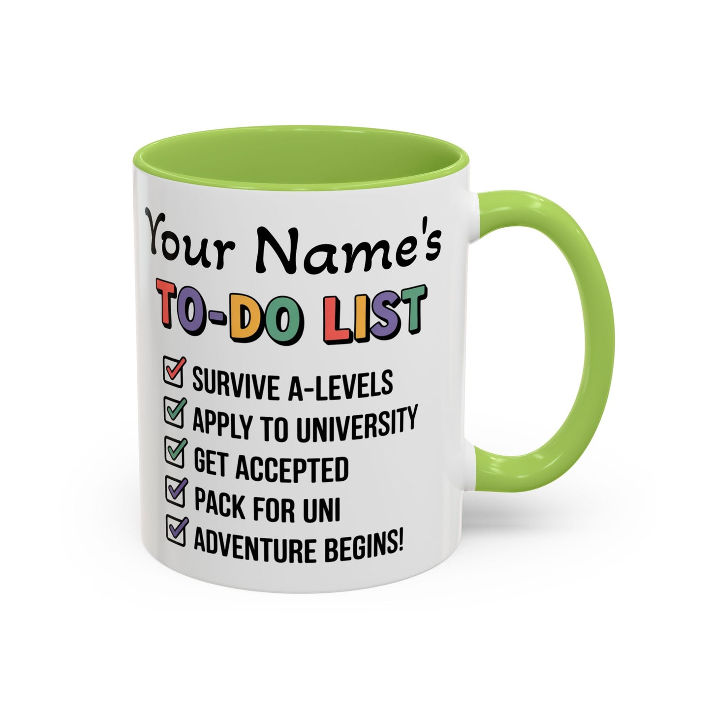 University To-Do List Coffee Mug: Motivational Student Gift