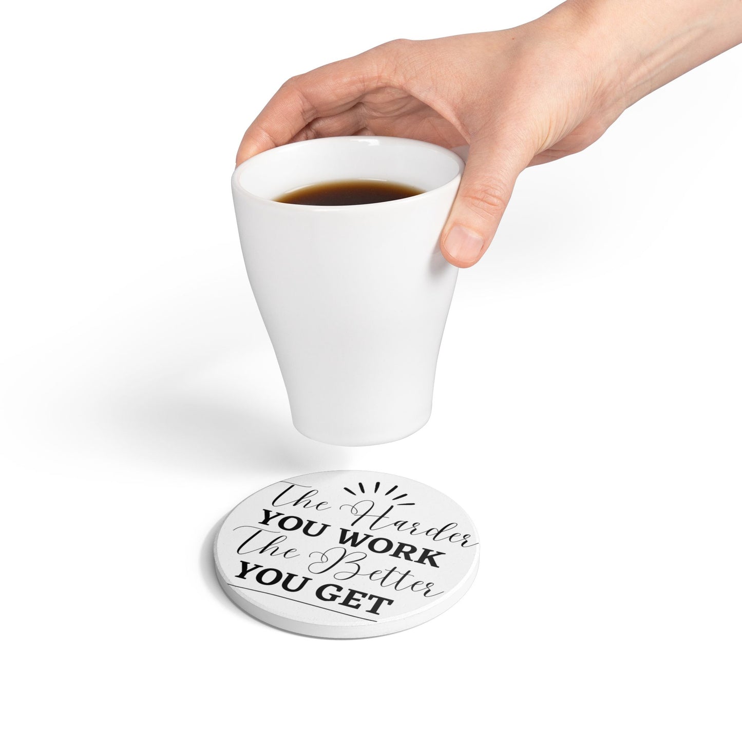 Inspirational Ceramic Coaster - Motivational Home Decor, Gifts for Friends, Office, Housewarming, Encouraging Quotes