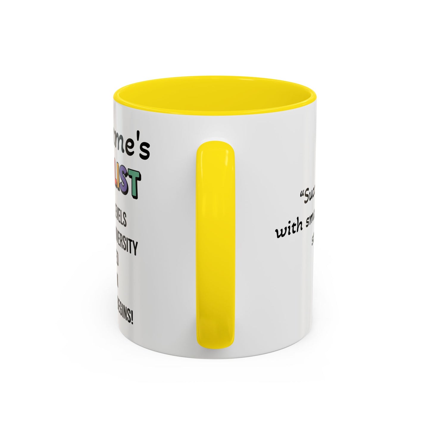 University To-Do List Coffee Mug: Motivational Student Gift