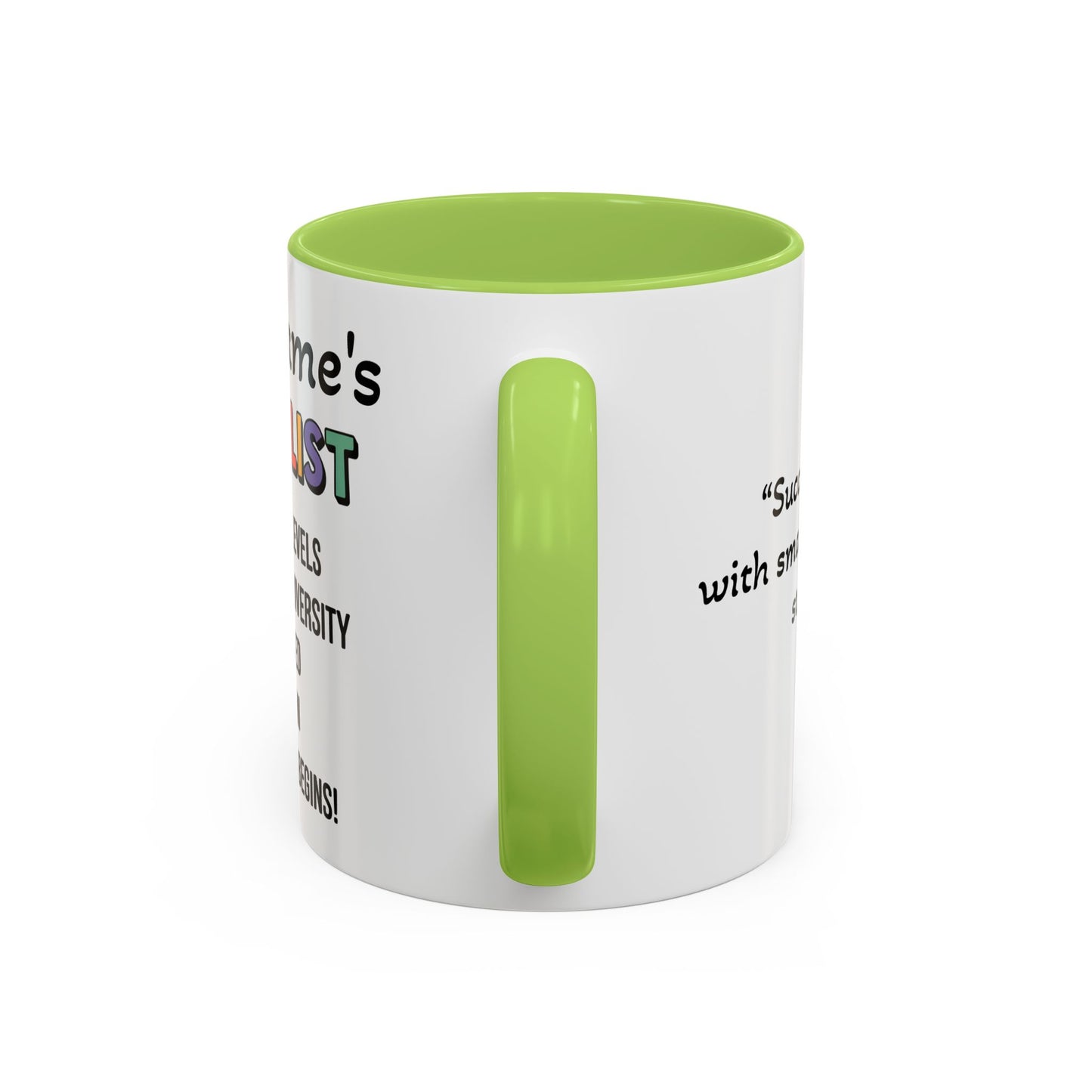 University To-Do List Coffee Mug: Motivational Student Gift