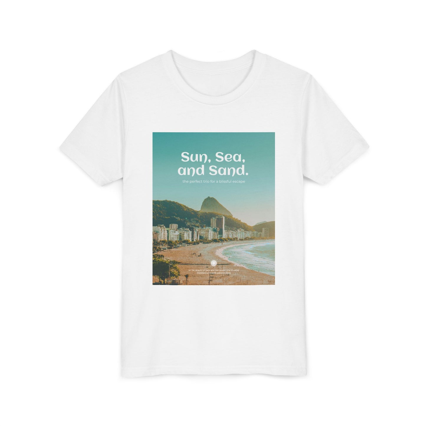 Youth Beach Vibes Tee, Summer T-Shirt, Kids Graphic Tee, Sun Sea Sand Apparel, Vacation Top, Coastal Style Shirt