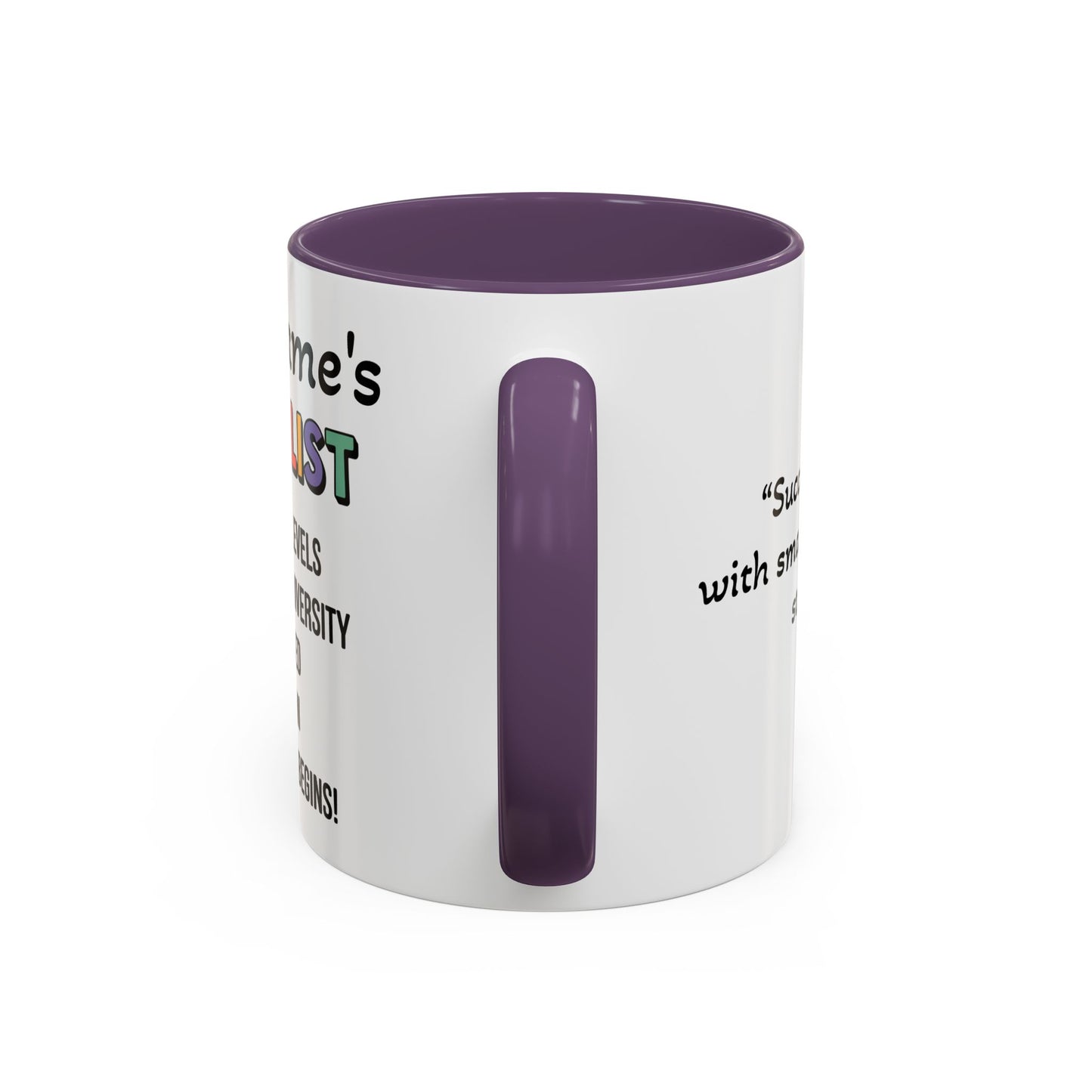 University To-Do List Coffee Mug: Motivational Student Gift