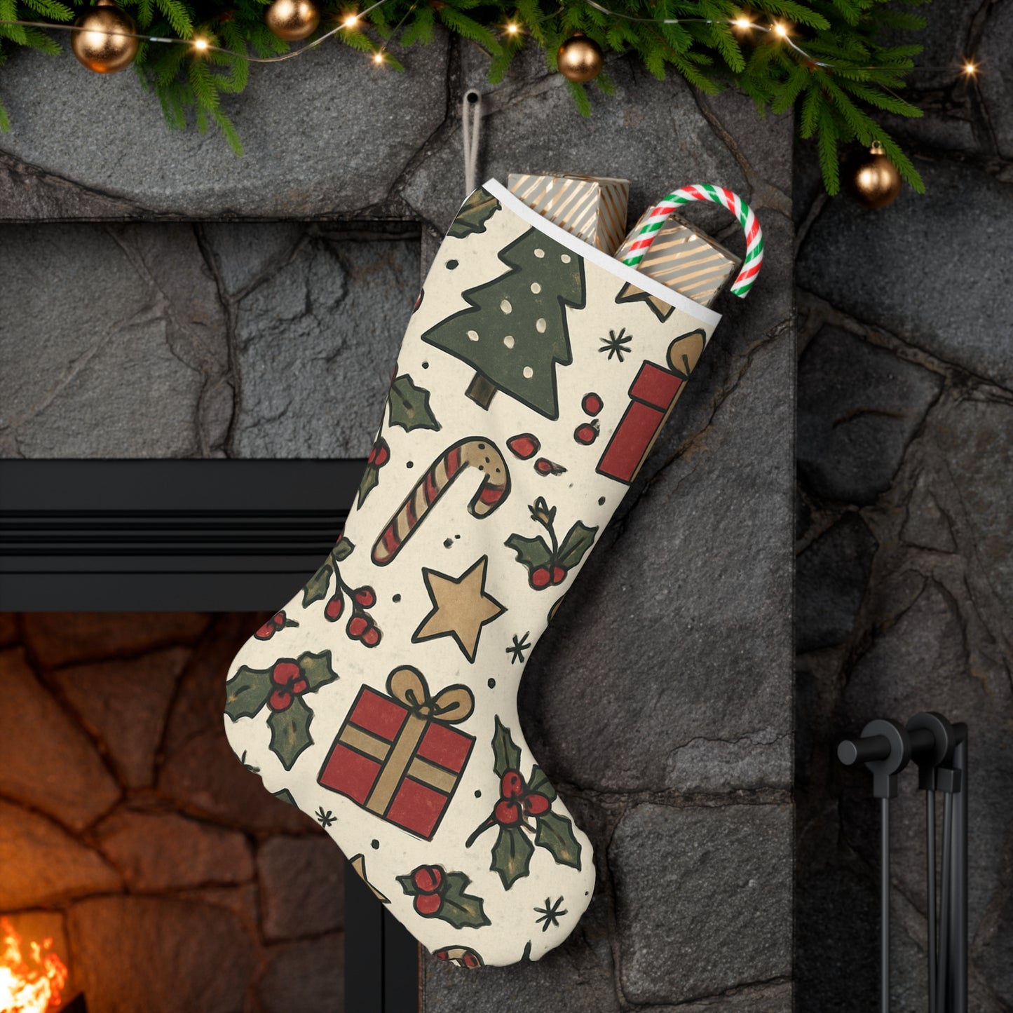 Cozy Holiday Stocking, Christmas Decor, Personalized Gift, Festive Home Accent, Kids Christmas Joy, Seasonal Traditions