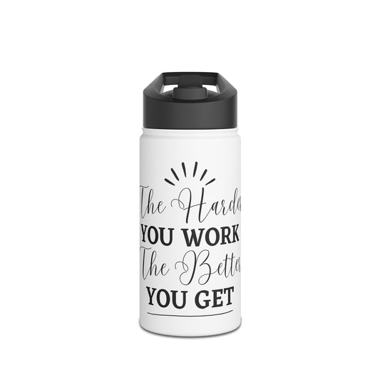 Motivational Stainless Steel Water Bottle - Work Hard, Stay Hydrated | Fitness, Gym, Gift, Eco-Friendly, Travel