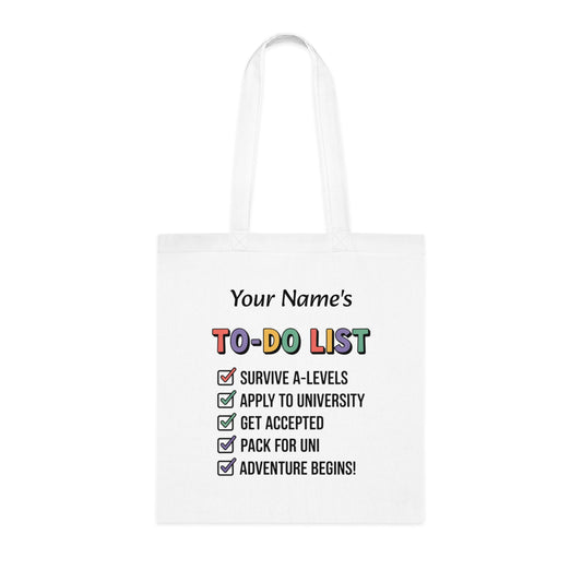 Cotton Tote Bag: To-Do List Design, Eco-Friendly Shopping