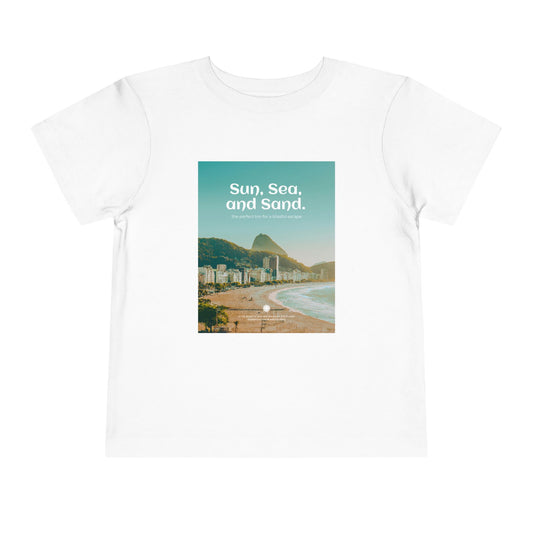 Toddler Beach Vibes Tee - Sun, Sea, and Sand, Summer Clothes, Vacation Outfit, Kids' Apparel, Beach Fun Shirt